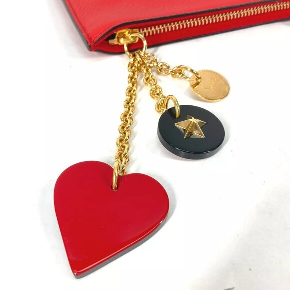 Christian Louboutin 1185073 Logo with heart charm bag pouch Clutch bag - Picture 4 of 15